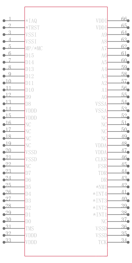 TMS320C50PQ57引脚图