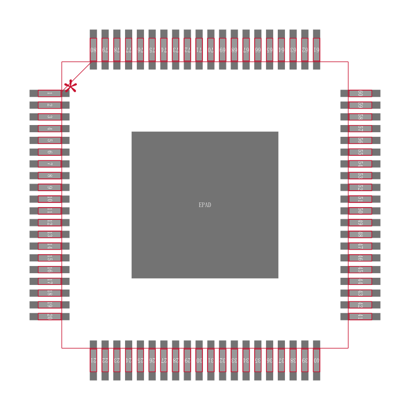 TLK2541PFPG4封装焊盘图