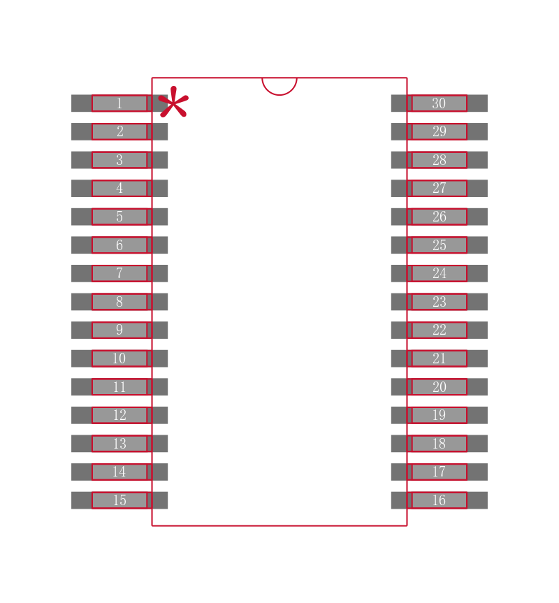 TLV320AIC13CDBTR封装焊盘图