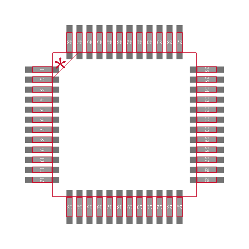 TLV320AIC20CPFB封装焊盘图