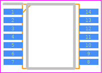 TLV2374IPW封装焊盘图