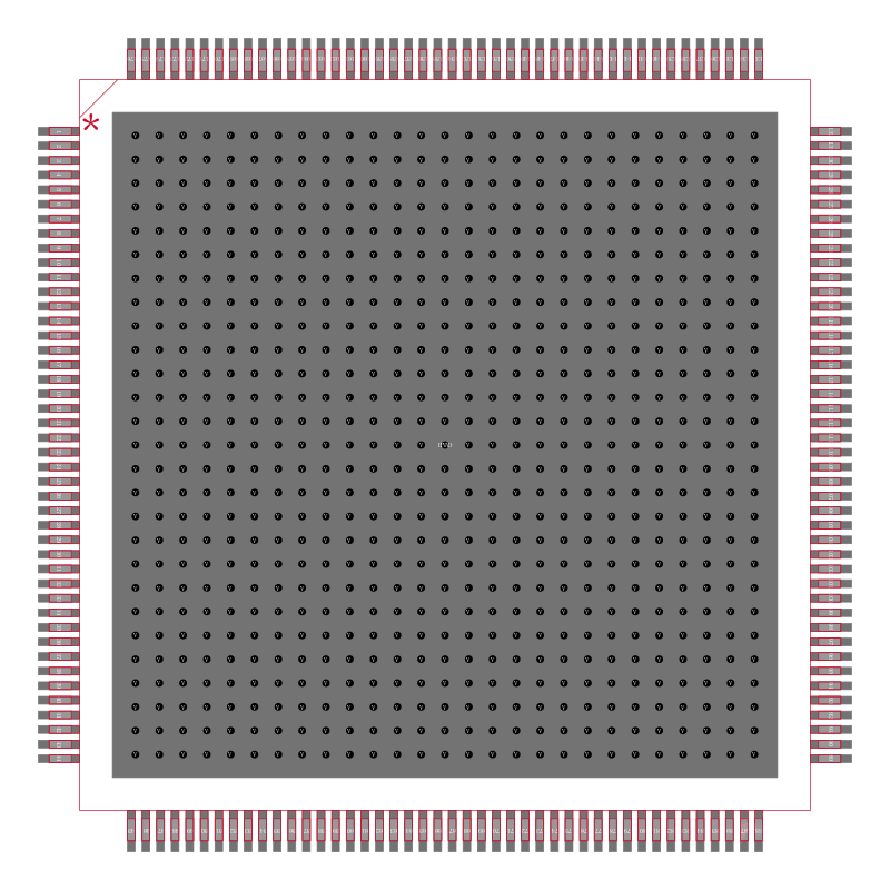TMX320F28377SPTPT封装焊盘图
