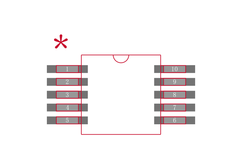 TS3A24157DGSR封装焊盘图