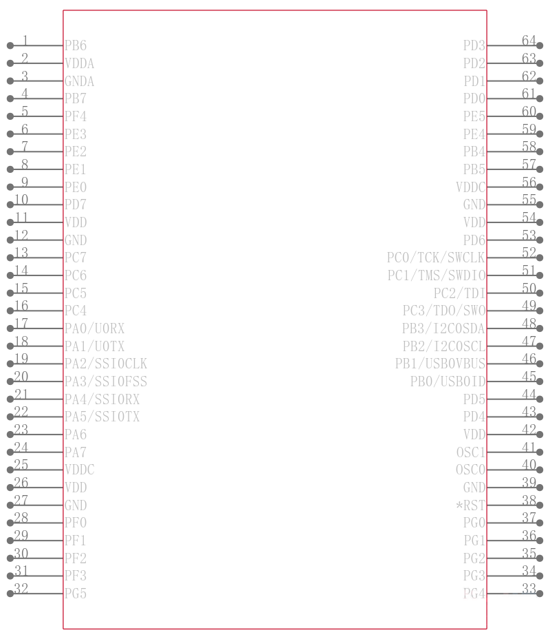 TM4C123FH6PMI7R引脚图