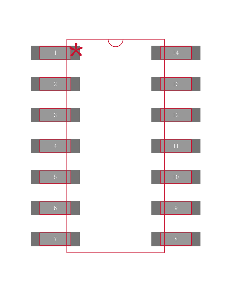 TLE2064AMDG4封装焊盘图