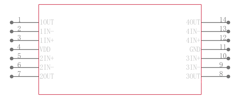 TLV2374QDRQ1引脚图