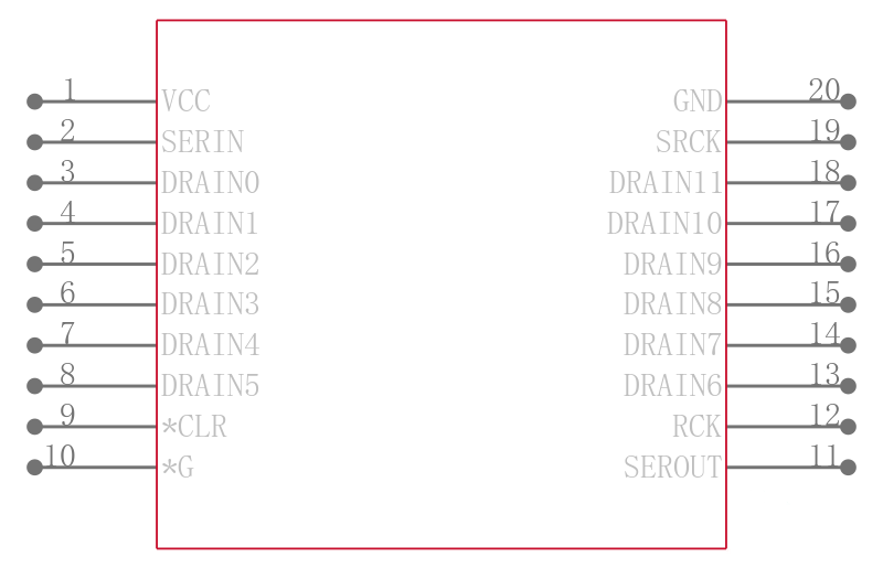 TLC6C5912QDWRQ1引脚图