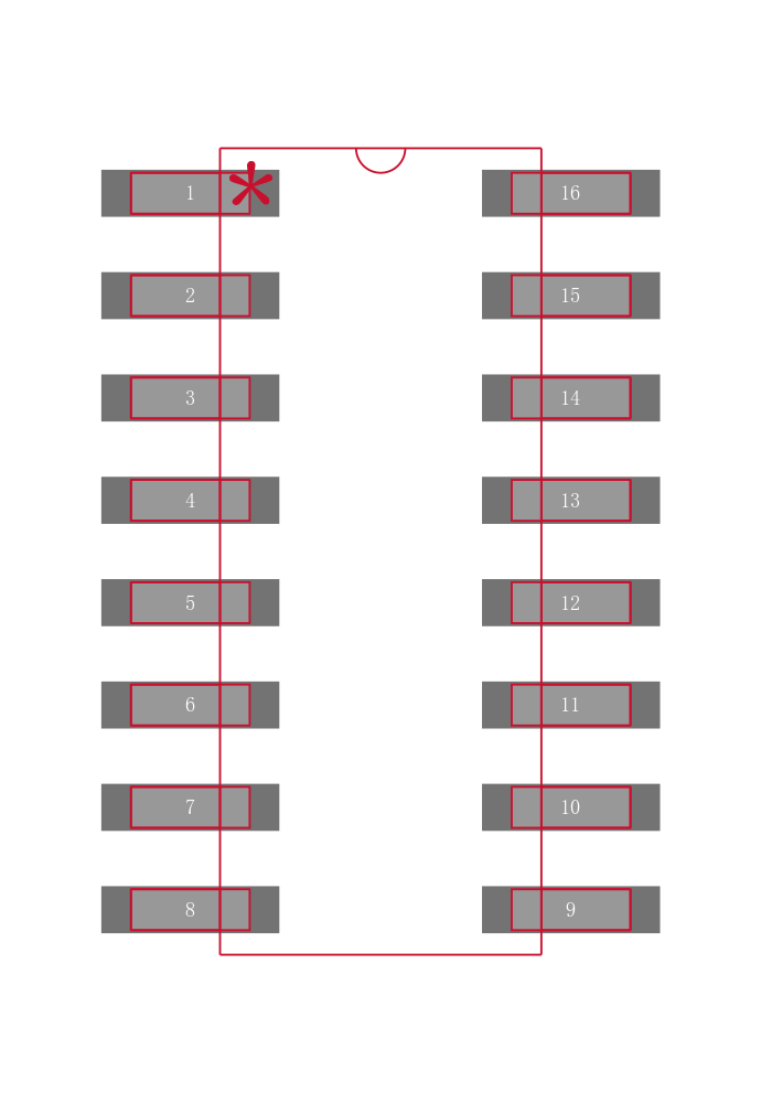 TLC7524CDG4封装焊盘图