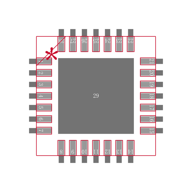 TLV320DAC23RHDG4封装焊盘图