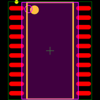TLV5631IDW封装焊盘图
