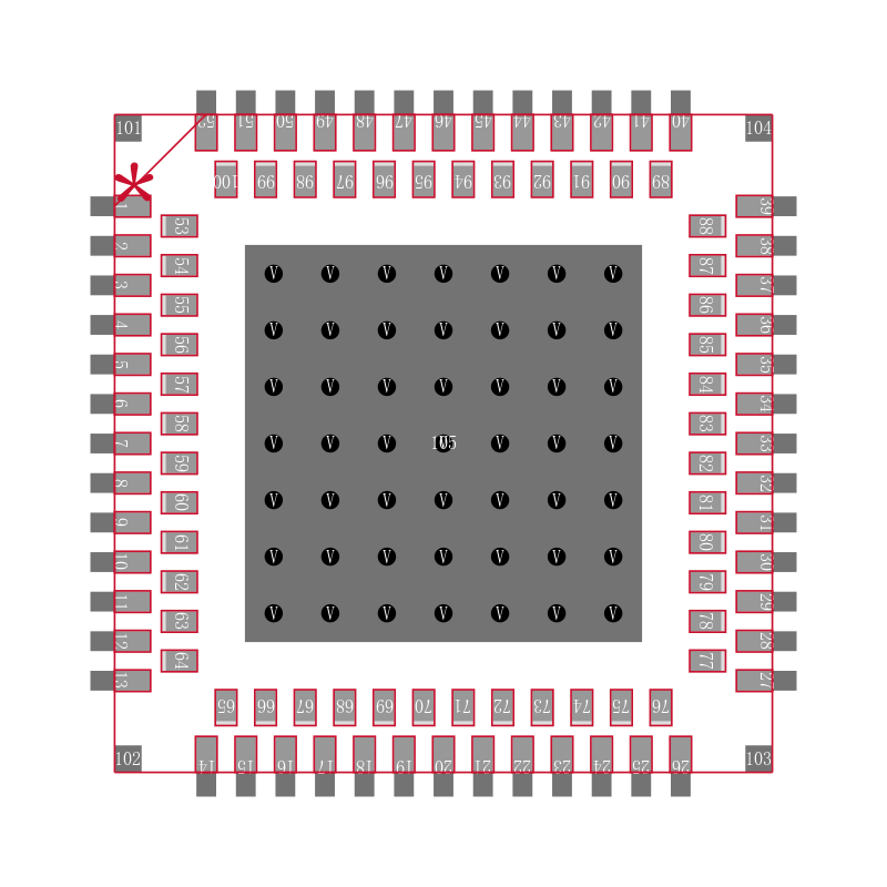 TUSB8040A1RKMR封装焊盘图
