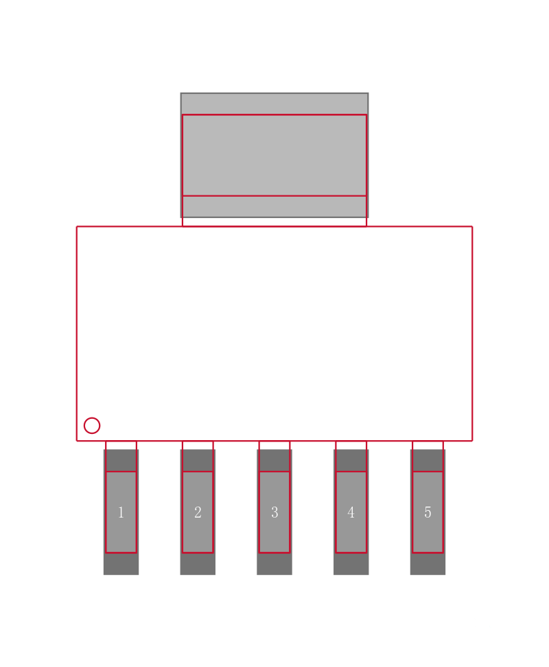 TPS73233DCQR封装焊盘图