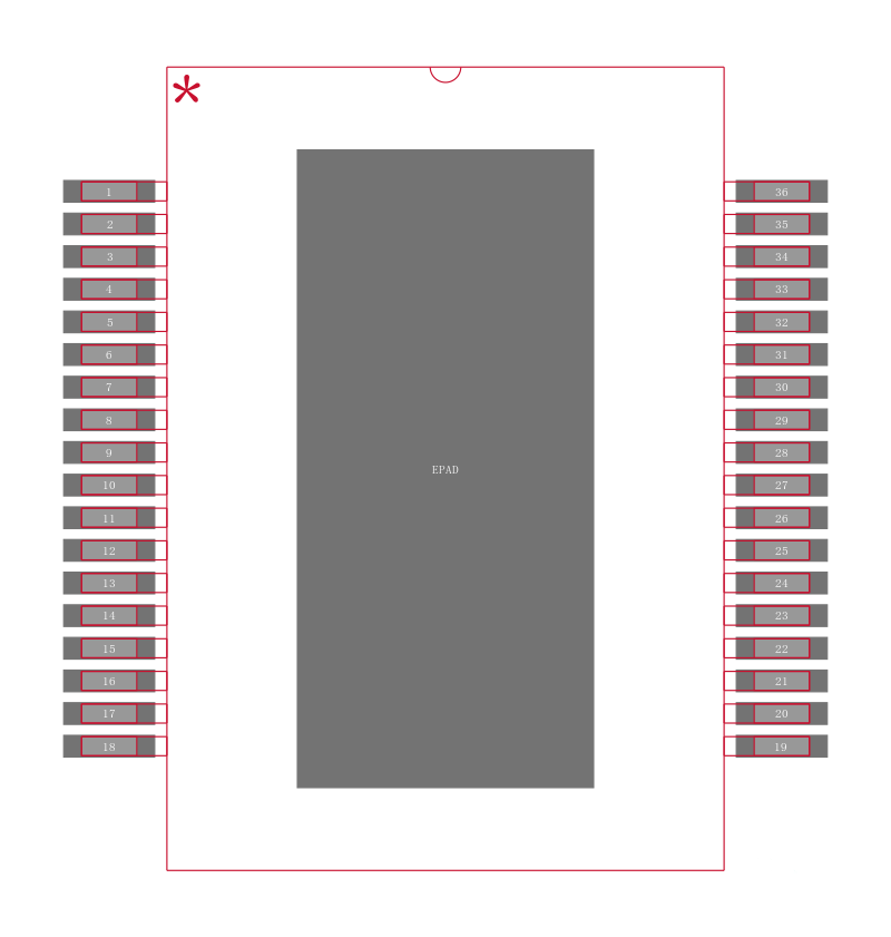 TAS5414TDKDMQ1封装焊盘图