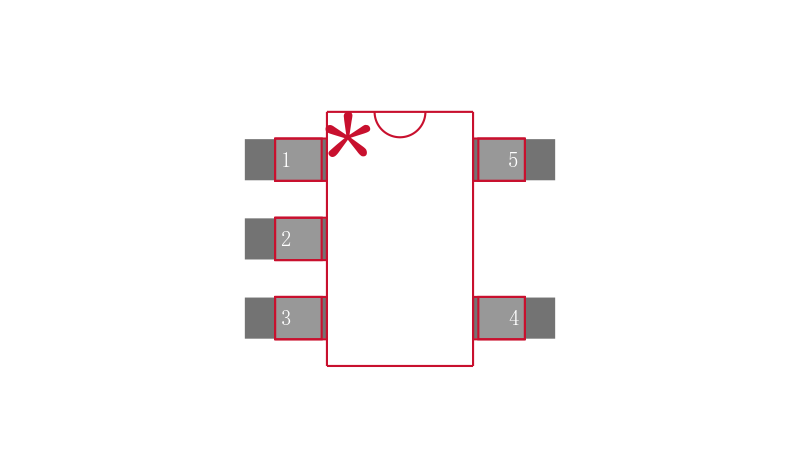 TPS73643DBVT封装焊盘图