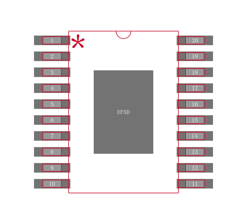 TPS77718PWPR封装焊盘图