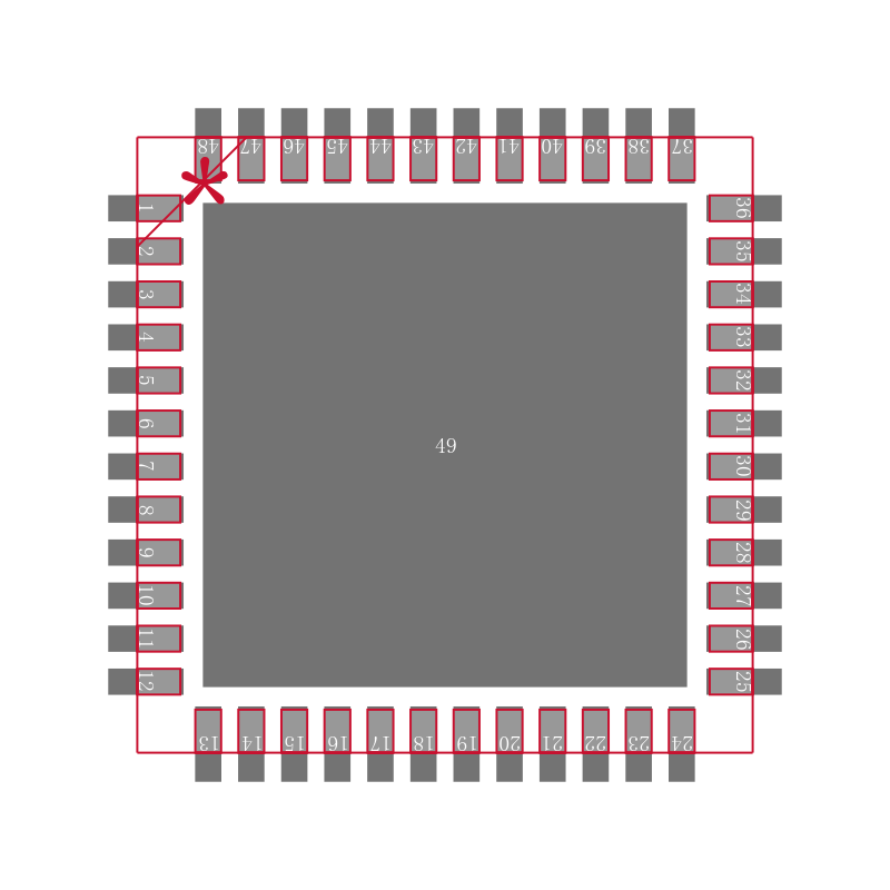 TPS65163RGZR封装焊盘图