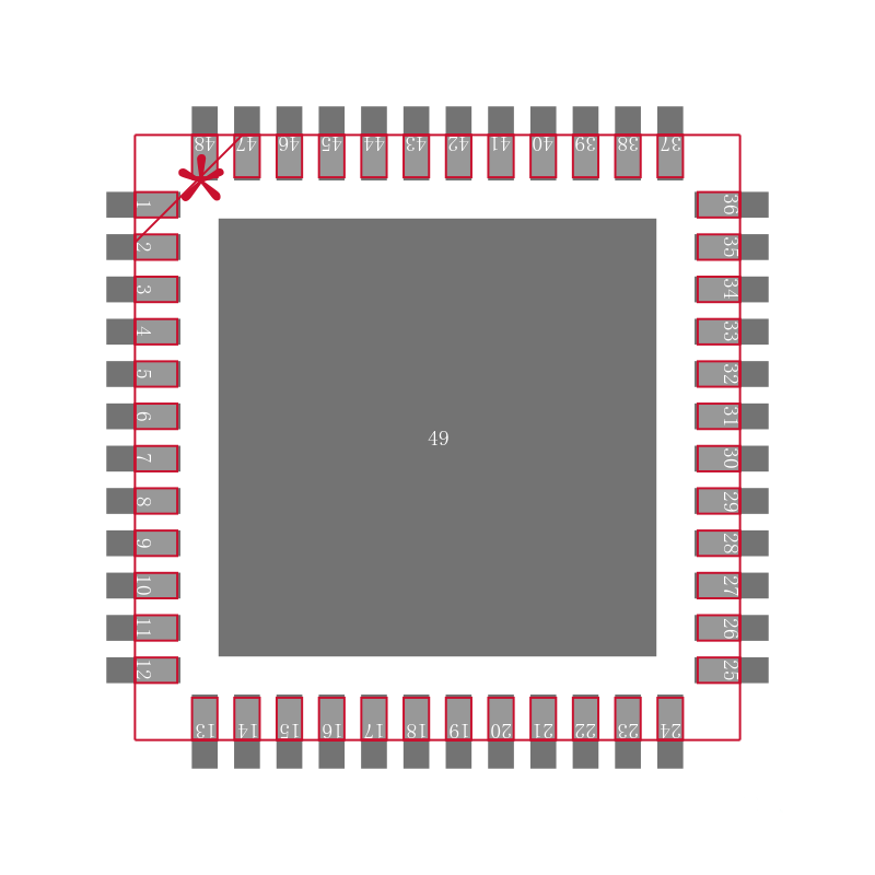 TPS65010RGZRG4封装焊盘图