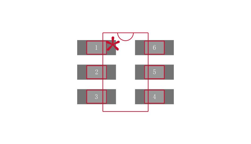THS9001DBVR封装焊盘图