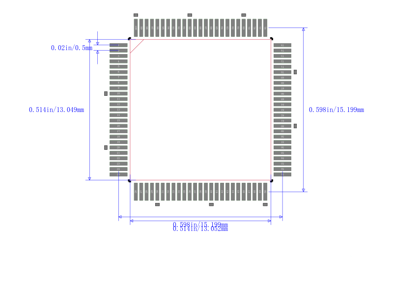 TMS320F206PZ封装图