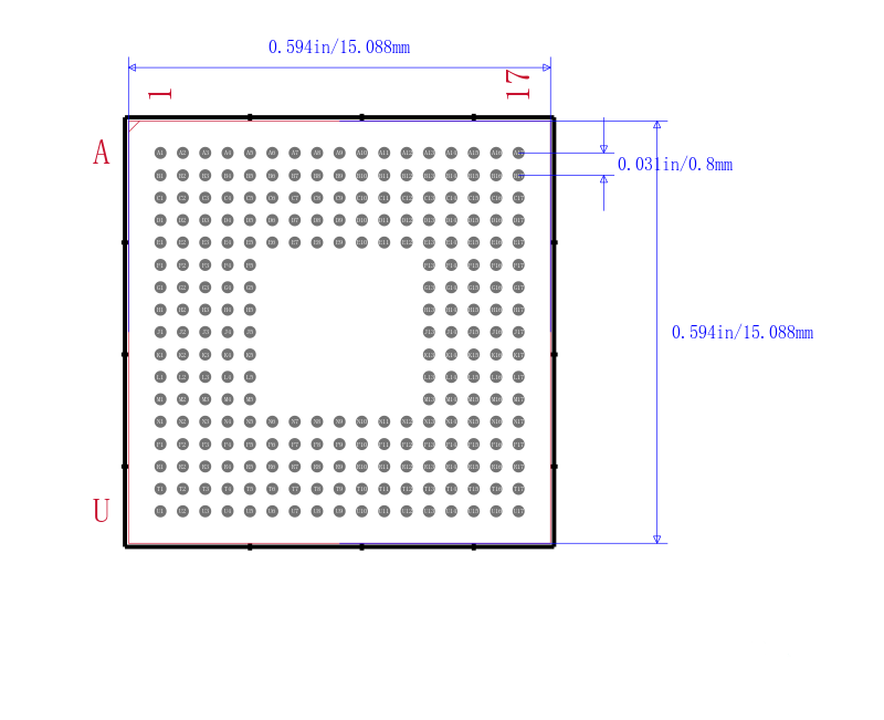TMS320VC5510GGW2封装图