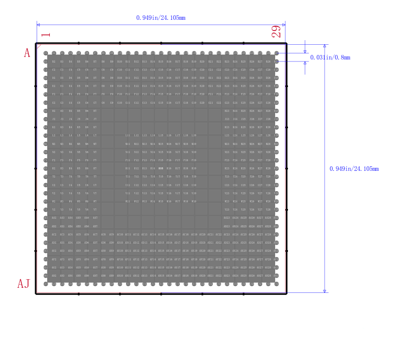 TMS320C6454BZTZ2封装图