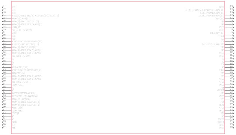 TMS320C6743CZKBT3引脚图