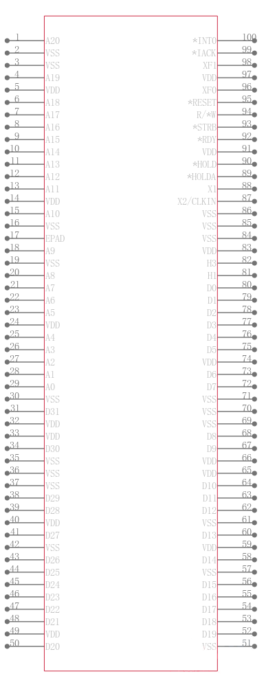 TMS320LC31PQ40引脚图
