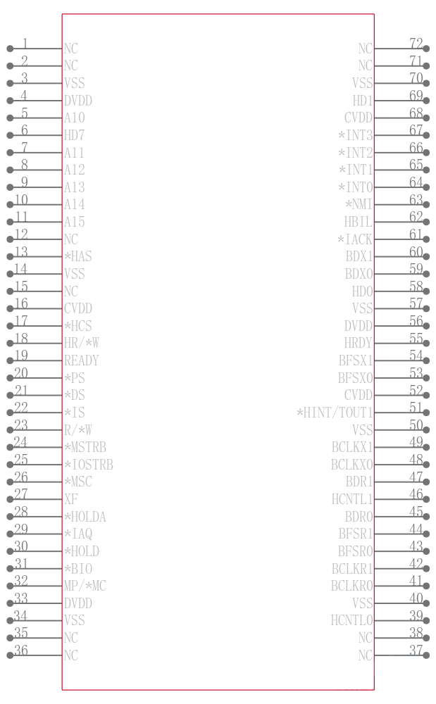 TMS32C5402PGER10G4引脚图