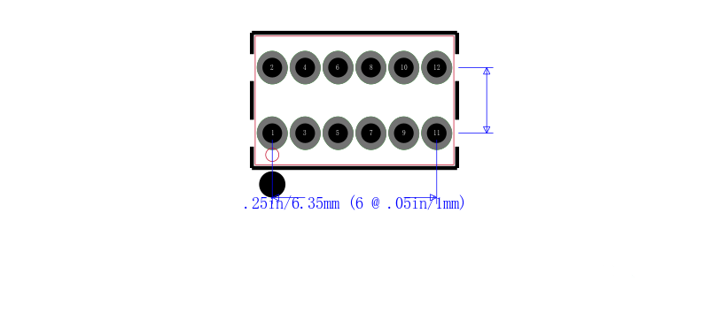 TMS-106-01-G-S封装图