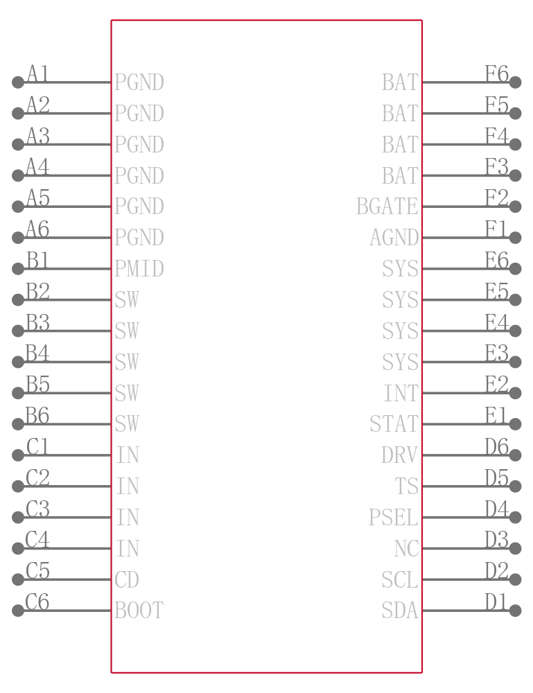 BQ24261YFFT引脚图