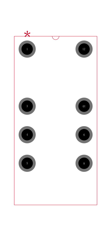 TXD2-L-4.5V-6封装焊盘图