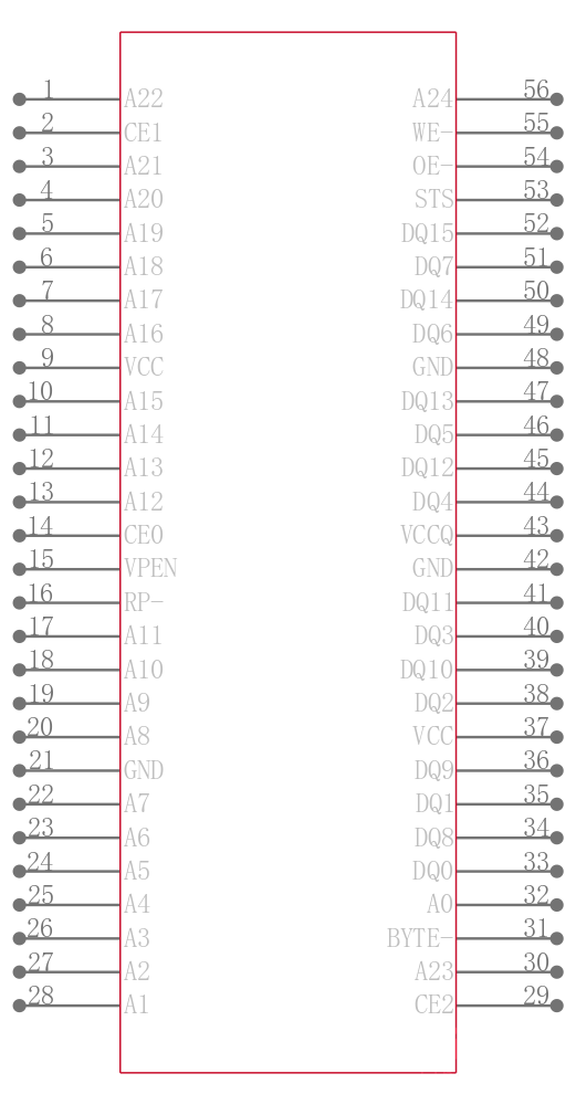 TE28F640J3D75B引脚图
