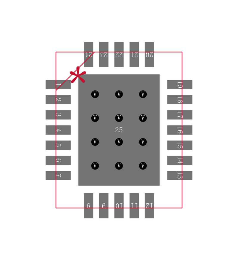 THS6212IRHFR封装焊盘图