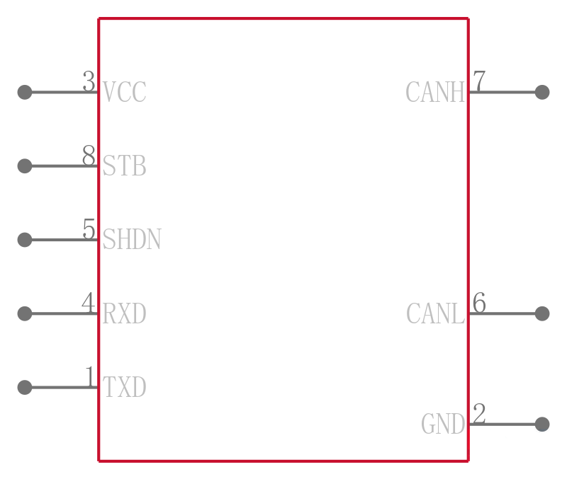 TCAN334DCNR引脚图