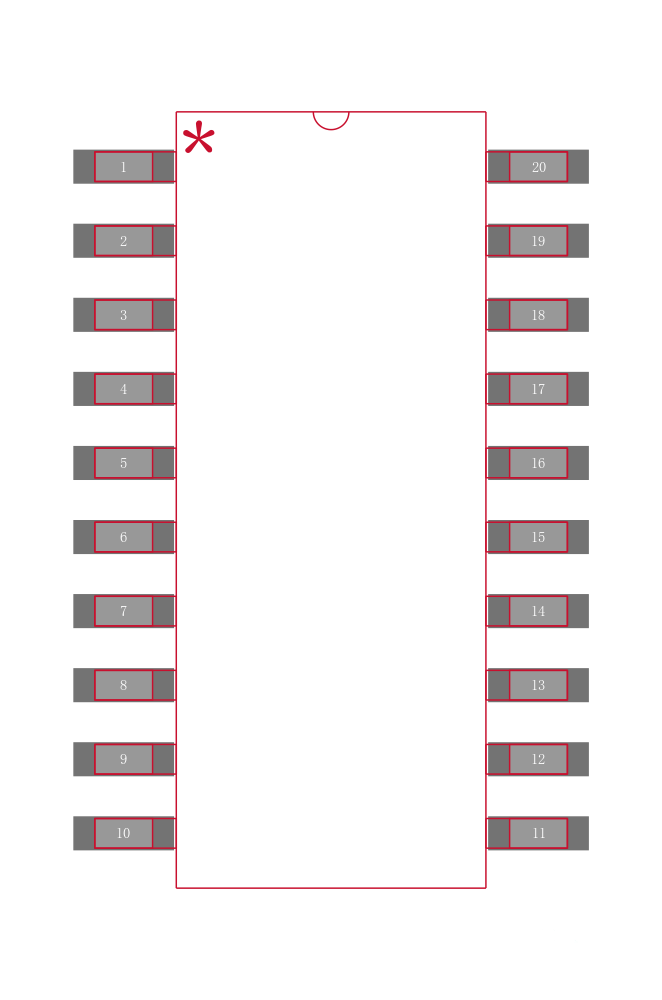 TC74HCT244AFF封装焊盘图