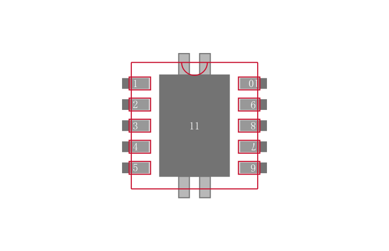 TPS3850G30DRCT封装焊盘图