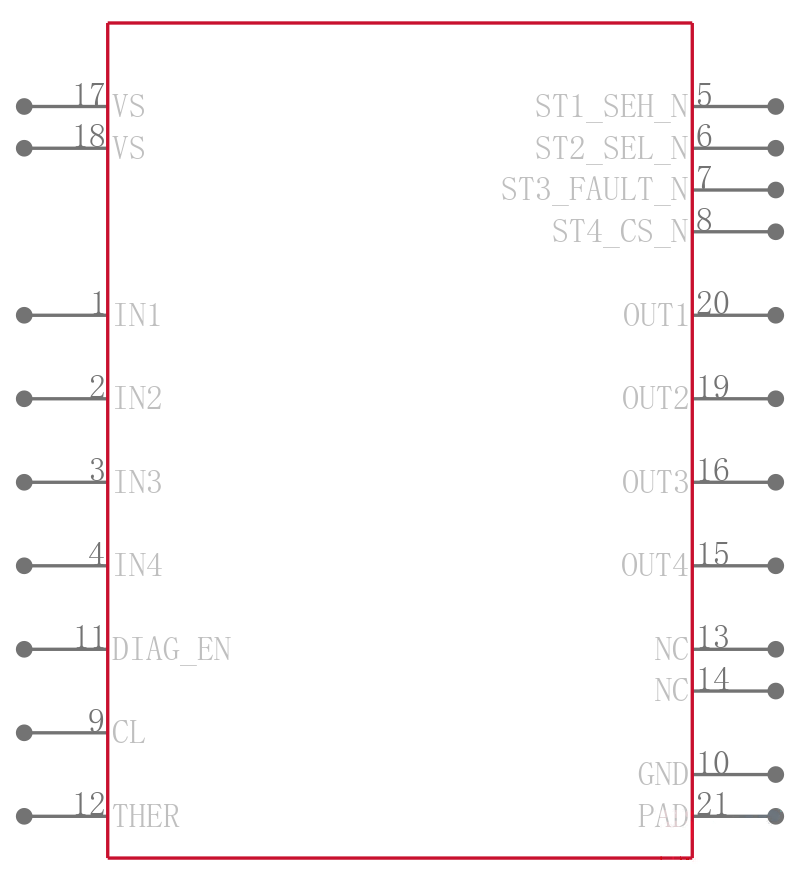 TPS4H000AQPWPRQ1引脚图