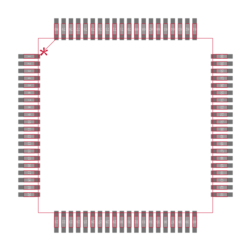 ADUC7026BSTZ62I-RL封装焊盘图