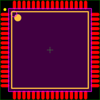 ATMEGA128L-8AU封装焊盘图