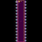 ATMEGA88V-10PU封装焊盘图