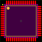 ATXMEGA192A3U-AU封装焊盘图