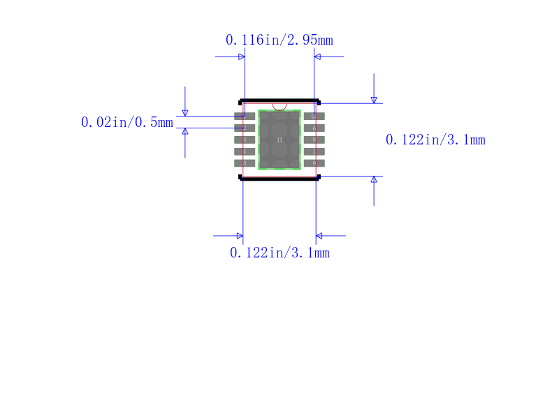 BQ24080DRCT封装图