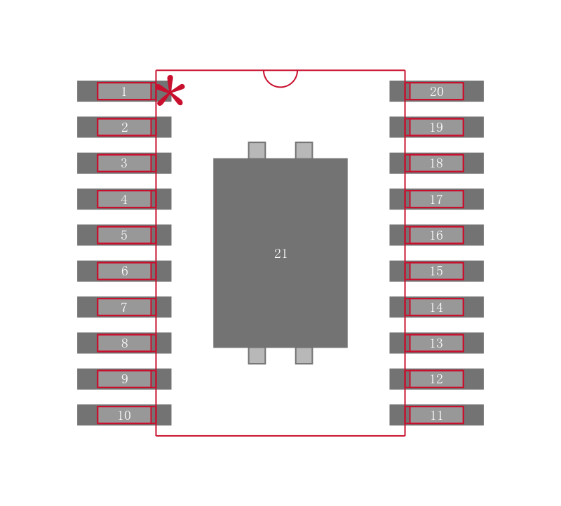 BQ24003PWPR封装焊盘图