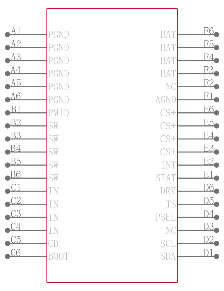 BQ24187YFFR引脚图
