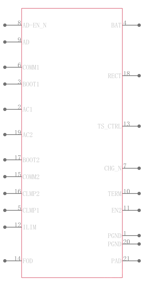 BQ51050BRHLR引脚图