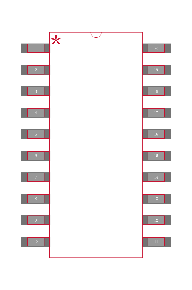 TC74LCX245FF封装焊盘图