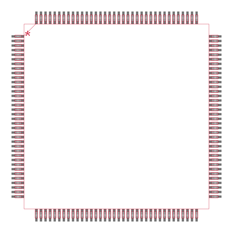 UPD70F3746GJ-GAE-AX封装焊盘图