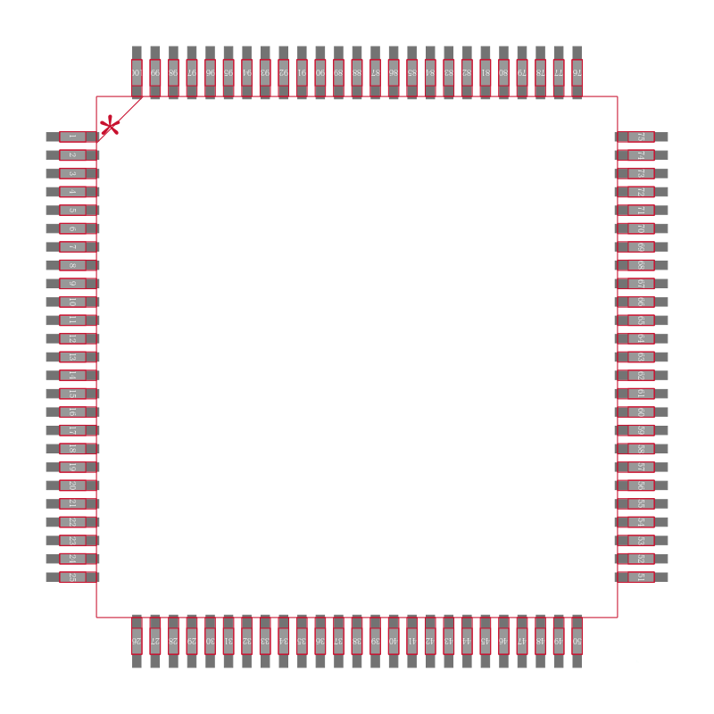 UPD78F1166AGC-UEU-AX封装焊盘图