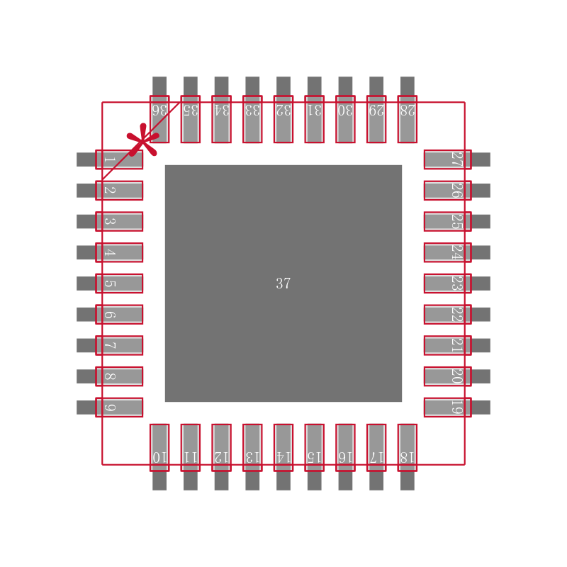 USB2240I-AEZG-06封装焊盘图