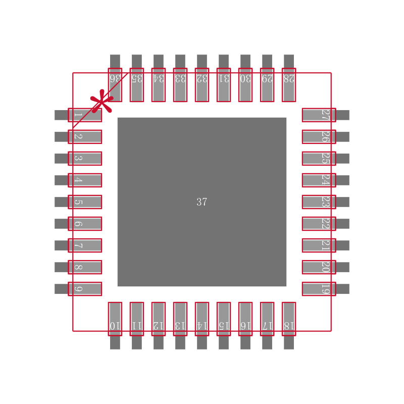 USB2244I-AEZG-06封装焊盘图